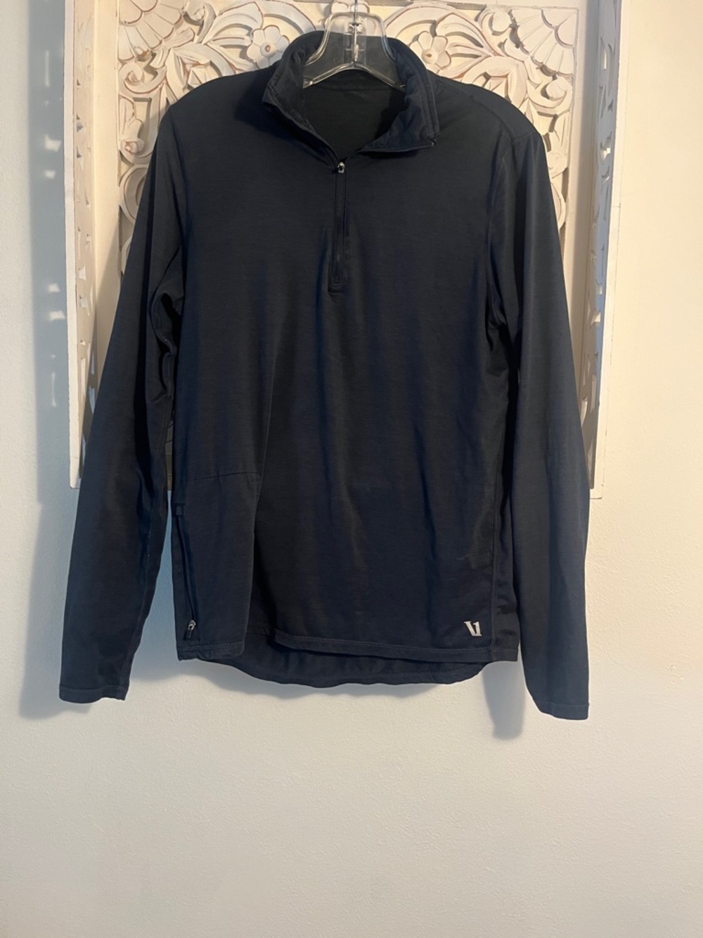 Vuori Navy Blue Lightweight Quarter-Zip Shirt Jacket